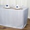 6 ft SILVER FITTED POLYESTER TABLE COVER Light Gray Party Tradeshow Tablecloths
